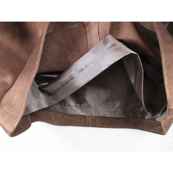 LL Bean 100% Cow Split Leather Women's Size 6 Regular 0QV70 Suede Skirt - Picture 4 of 10